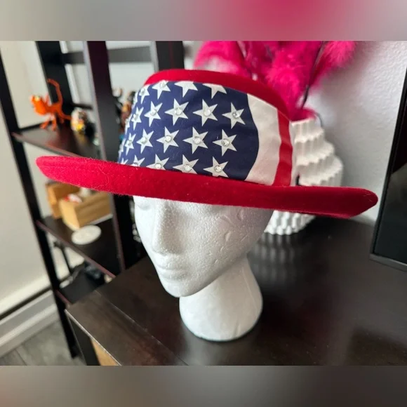 American Flag Red Wool Hat